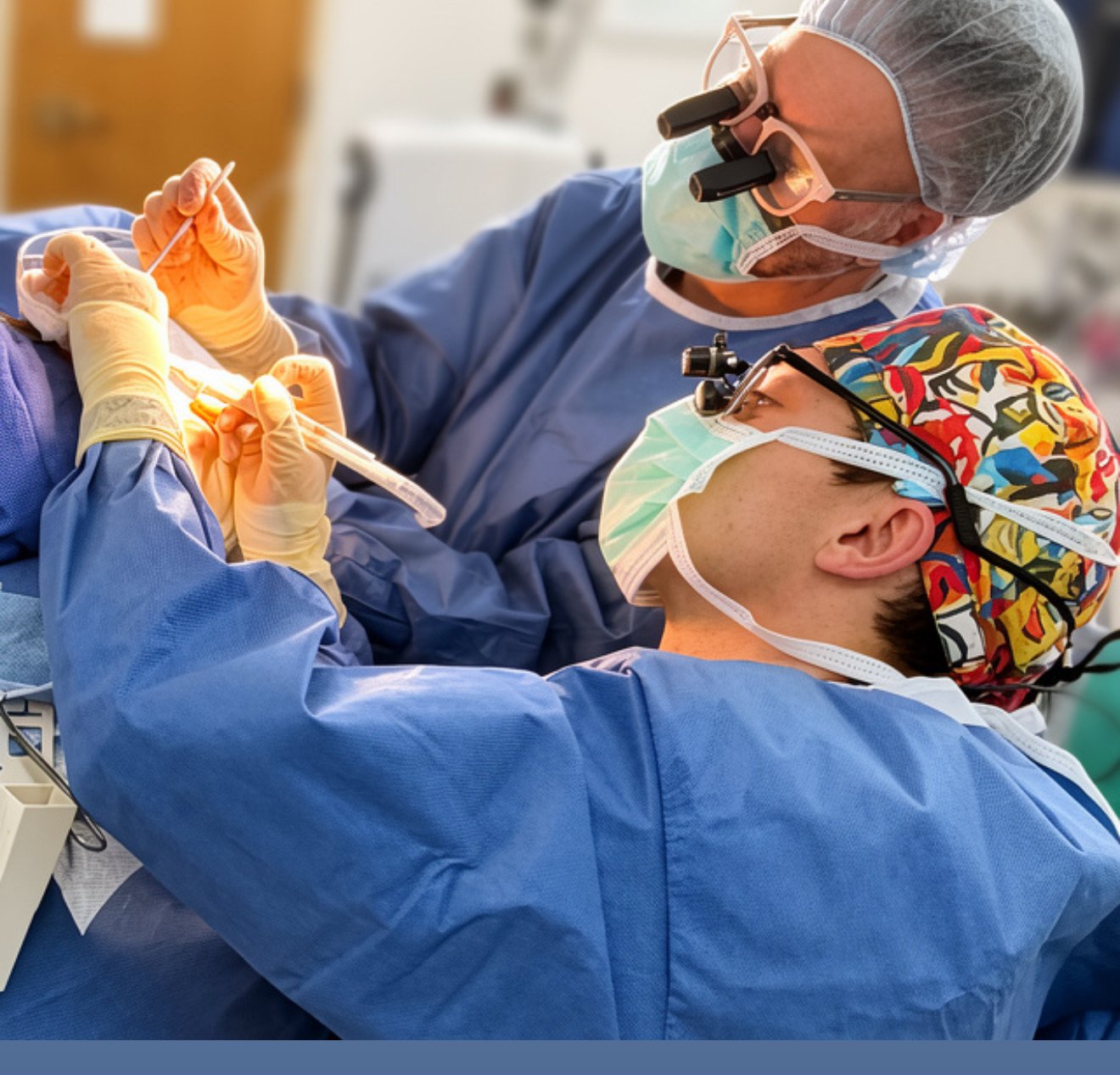 Dr. Andre Rafizadeh in surgical loupes